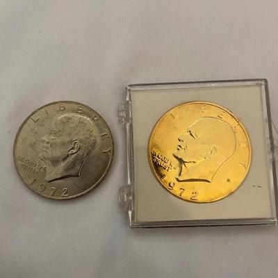 1972 EISENHOWER DOLLAR COINS