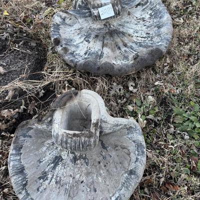 Garden Fountain or Bird Bath Pieces