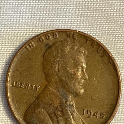 1945 WHEAT US PENNY AND CANADIAN 1966 CENT