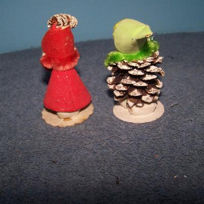 LOT 155 SPECIAL VINTAGE CHRISTMAS CANDY CONTAINER/TRINKET BOX/FIGURES+