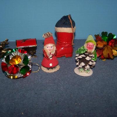 LOT 155 SPECIAL VINTAGE CHRISTMAS CANDY CONTAINER/TRINKET BOX/FIGURES+