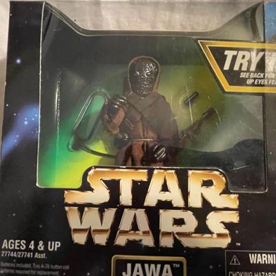 SEALED 1997 STAR WARS JAWA WITH LIGHT UP EYES