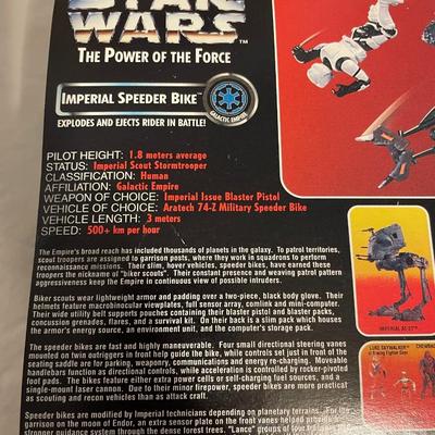 SEALED STAR WARS IMPERIAL SPEEDER BIKE (EXPLODES AND EJECTS RIDER IN BATTLE)