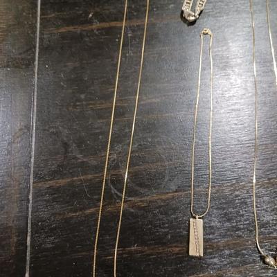 GOLD TONE NECKLACES AND BRACELET