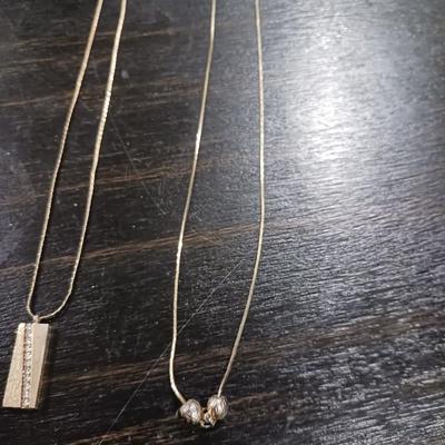 GOLD TONE NECKLACES AND BRACELET