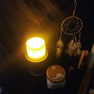 INCENSE, BLUETOOTH CANDLELIT SPEAKER, DREAM CATCHER AND BODY SCRUB