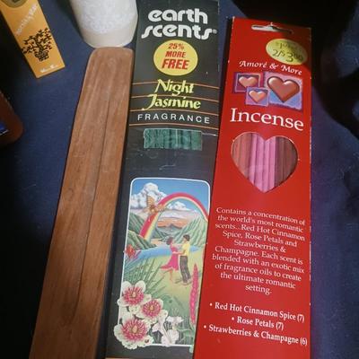 INCENSE, BLUETOOTH CANDLELIT SPEAKER, DREAM CATCHER AND BODY SCRUB