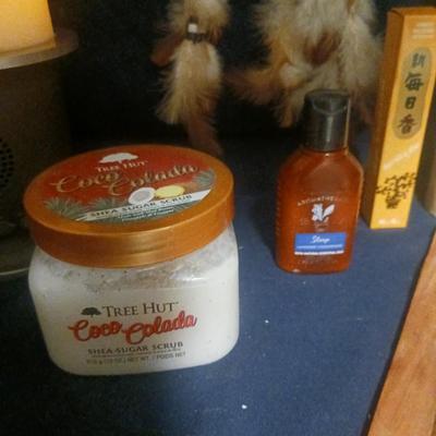 INCENSE, BLUETOOTH CANDLELIT SPEAKER, DREAM CATCHER AND BODY SCRUB