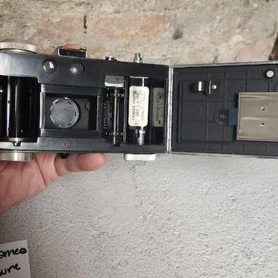 Sale Photo Thumbnail #733: Argus C3 camera with neat writing inside the case and L3 light meter. Fits medium flat rate box