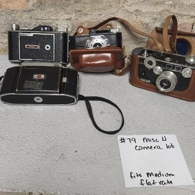 Sale Photo Thumbnail #755: Misc lot of 4 mixed cameras. Fits medium flat rate box
