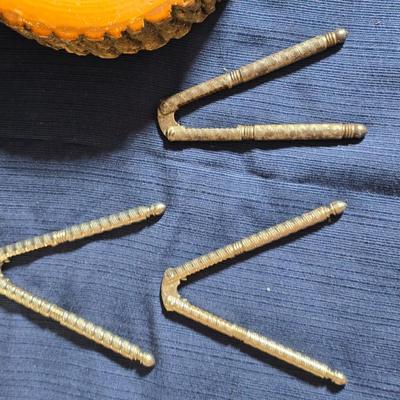 Wooden nut bowl with two wood candle holders a Interpur insulated carafe pitcher with four mugs