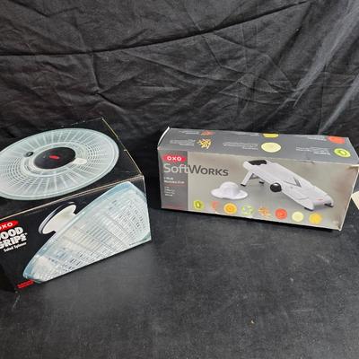New Kitchen accessories - OXO Good grips salad spinner and a OXO Soft-works V-blade mandoline slicer