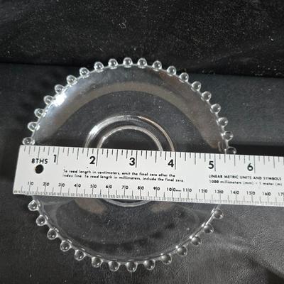 Imperial Glass Company Candlewick pattern setting for 4 - Mugs with saucers - Glasses and snack plates (1 of 2)
