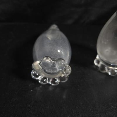 Imperial Glass Company Candlewick pattern - salt & pepper shakers -two tall glasses - three mugs with saucers - three snack plates -...