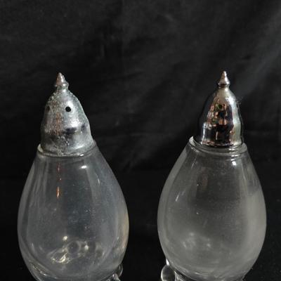 Imperial Glass Company Candlewick pattern - salt & pepper shakers -two tall glasses - three mugs with saucers - three snack plates -...