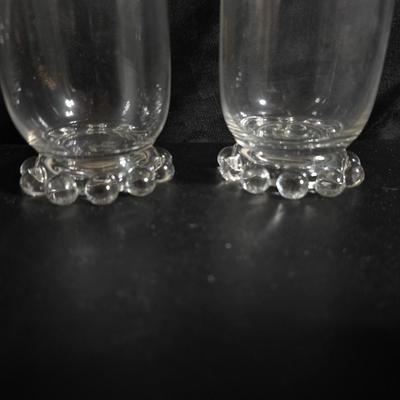 Imperial Glass Company Candlewick pattern - salt & pepper shakers -two tall glasses - three mugs with saucers - three snack plates -...