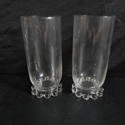 Imperial Glass Company Candlewick pattern - salt & pepper shakers -two tall glasses - three mugs with saucers - three snack plates -...