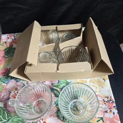 Brand new Elements Punchbowl set with 12 mugs