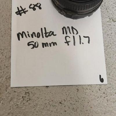 Sale Photo Thumbnail #813: Minolta MD 50 mm f 1.7 lens