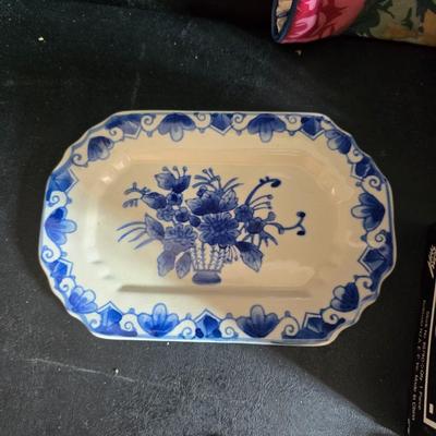 Dress shaped hanging organizer - Mirror - Nail care kit - Mini shaver - small trinket boxes - soap dispenser - and other hygiene makeup...