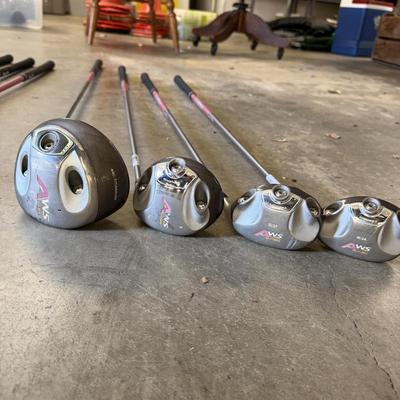 Fujikara & Mamiya Irons & Woods With Golf Bags (G-MG)