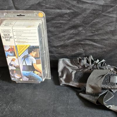 Brand new back brace size Large with Ankle brace