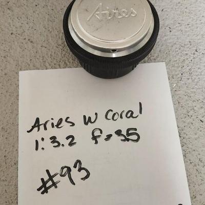 Sale Photo Thumbnail #843: Aries W Coral 1:3.2 f 3.5 lens