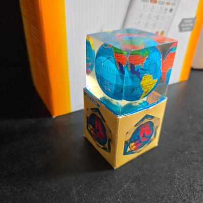 Brand new AT&T Corded answering system - atomic clock - with Notepads - World paper weight - and phone & addresses book