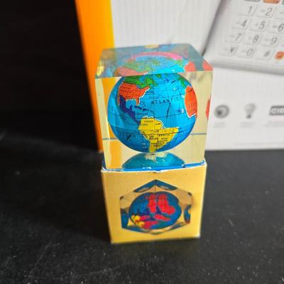 Brand new AT&T Corded answering system - atomic clock - with Notepads - World paper weight - and phone & addresses book