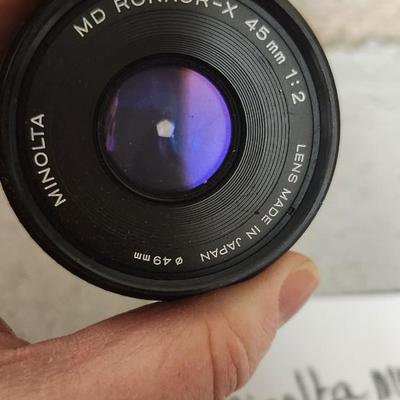 Sale Photo Thumbnail #870: Minolta Rokkor x 45 mm lens .. white writing