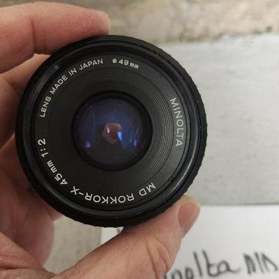 Sale Photo Thumbnail #866: Minolta Rokkor x 45 mm lens .. white writing