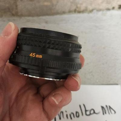 Sale Photo Thumbnail #868: Minolta Rokkor x 45 mm lens .. white writing