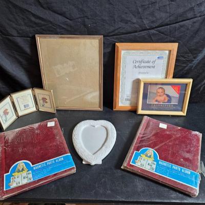 Assortment of Photo frames with two new photo albums