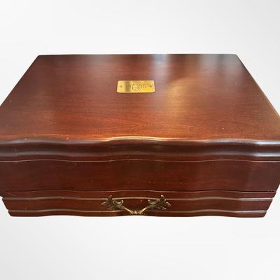 Reed & Barton Sterling Silver Flatware Set in Wooden Chest