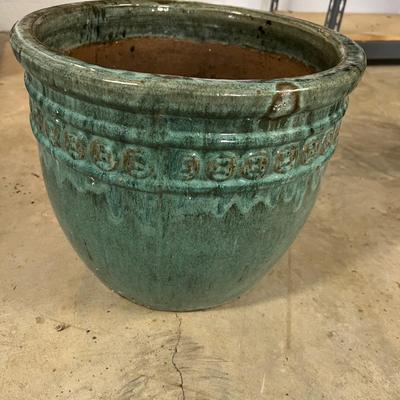 Trio of Large Glazed Plant Pots (G-RG)