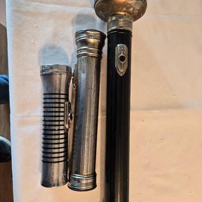 Sale Photo Thumbnail #404: Eveready Art Deco flashlights, set of 3