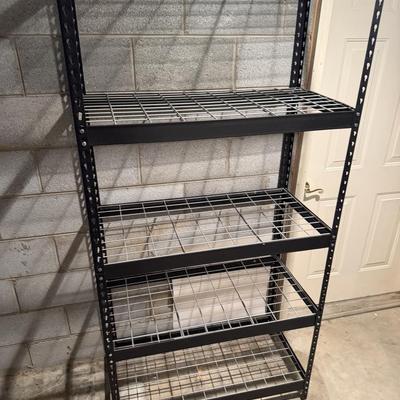Four Tier Shelving Unit With Wire Grid Shelves (GC-MG)