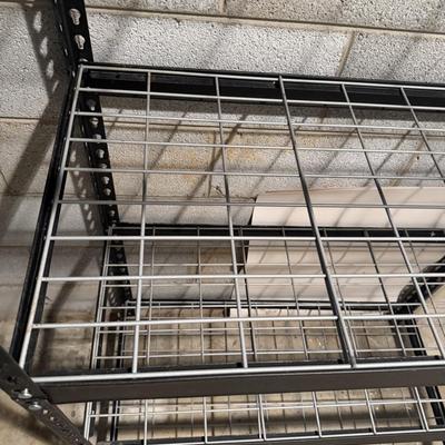 Four Tier Shelving Unit With Wire Grid Shelves (GC-MG)