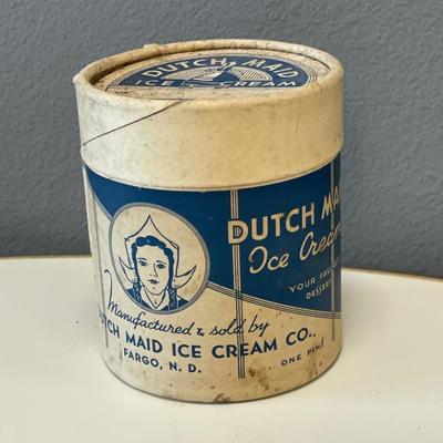 Vintage Dutch Maid Ice Cream container