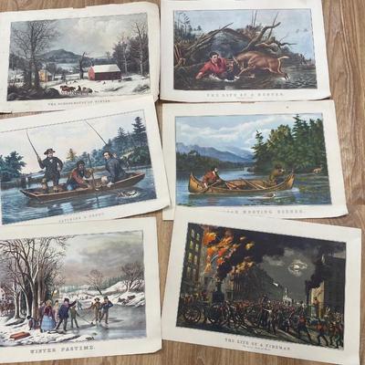 1950, 1952 & 1954 calendar pages