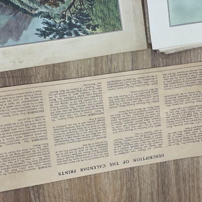 1950, 1952 & 1954 calendar pages