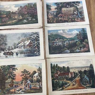 1950, 1952 & 1954 calendar pages