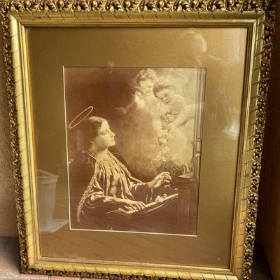Sale Photo Thumbnail #460: St. Cecilia Framed Art
