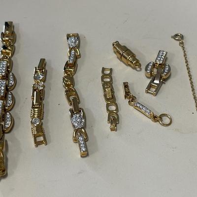 Gold tone Swarovski jewelry extenders