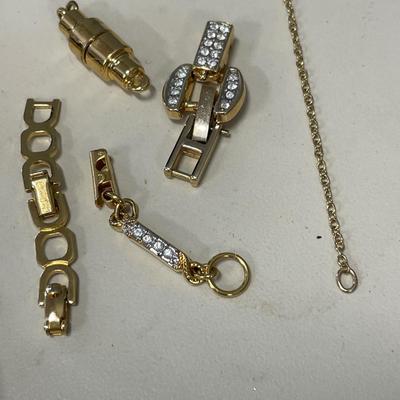 Gold tone Swarovski jewelry extenders