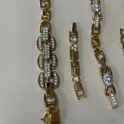 Gold tone Swarovski jewelry extenders