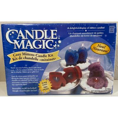 Candle Magic Cozy Mittens Candle Kit Makes 6 Candles Reusable Mold Holidays