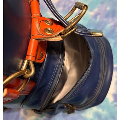 Vintage Fighting Illini Chief Illiniwek Golf Bag University Illinois Blue Orange