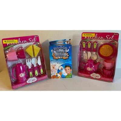 2 My Sweet Home Play Kitchen Sets & 1 No Pop Stunt Bubbles Kit