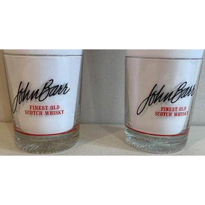 2 Vintage John Barr Finest Old Scotch Whisky Glasses